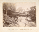 Native market bazaar at Kasauli and depot building above it.