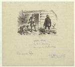 Frontiersman with a gun and two dogs