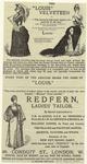 Advertisement for "Louis" velveteen fabric and Redfern ladies' tailor