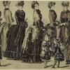 Women and girls in dresses, France, 1880s