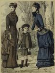Women and boy outdoors, France, 1882