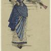 Woman holding umbrella, France, 1880s