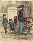 Woman and children, France, 1882