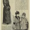 Winter costumes for women and children, United States, 1890s