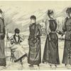 Women outdoors, winter, United States, 1890s