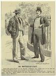 Men talking outdoors, England, 1890s
