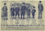 Advertisement for boys' suits, England, 1898