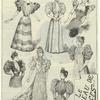 Women in various styles of dresses, France, 1890s