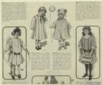 Girls in dresses and boy in long shirt, 1901s