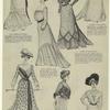 Women in various styles of dresses, 1901s