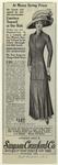 Advertisement for woman's tailored suit, United States, 1910s