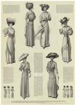 Women in various styles of summer dresses, 1910s
