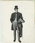 Man in suit and top hat, 1901s