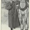 Man in an overcoat next to a horse, 1901s