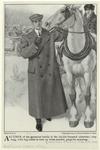 Man in an overcoat next to a horse, 1901s