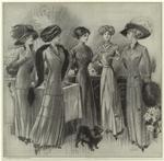 Women in dresses and suits, 1910s
