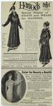 Harrods special display of coats and wraps for matrons ; Enter for beauty & health, Mme. Elvira's salons