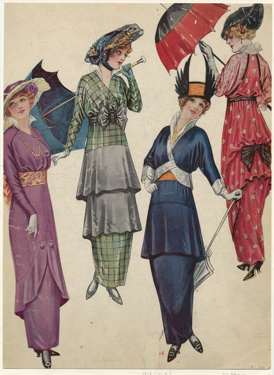 Women in dresses, United States, 1910s - NYPL Digital Collections