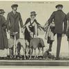 Men and women with dogs wearing coats, United States, 1910s