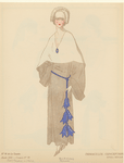 Dress with blue belt, France, ca. 1922