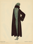 Dark cloak with green accents, France, ca. 1922