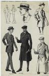Young men's suits, hats, and coat, ca. 1922