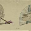 Lavender parasol, ca. 1881 ; Fan with sailboat graphic, ca. 1881