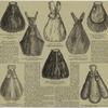 Various styles of women's aprons, 1870s