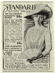 Advertisement for women's blouses, 1910