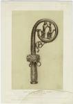 Crosse en cuivre champlevé et émaillé, travail Limousin du XVIIIe siècle