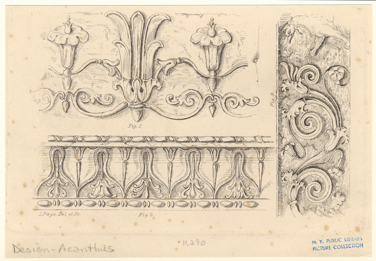 Acanthus architectural designs - NYPL Digital Collections