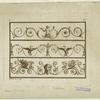 Ornamental border design with mythical creatures