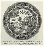 Facsimile of original design used for engraving the willow-pattern plate