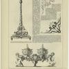 Design for a candlestick ; Designs for book-covers ; Design for an epergne, England, 19th century