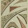 Designs for the decoration of arched or curved pieces in open timber roofs