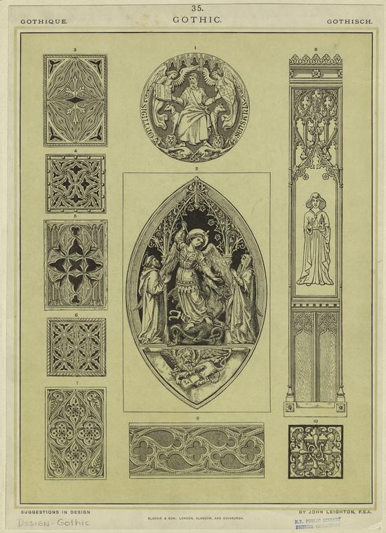 Gothic ornamental design - NYPL Digital Collections