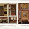 Pompejanische Wanddecorationen ersten (I), zweiten (II) und dritten (III-IV) Stils. ; Pompejanische Wanddecoration vierten Stils