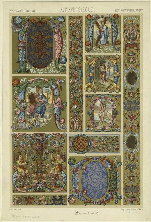 Renaissance designs with Christian imagery and floral patterns - NYPL ...