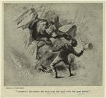 "Vigorously belaboring the bear over the head with the camp kettle"