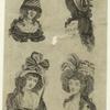 Fashionable head dresses of 1789