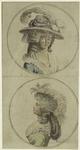 Women with elaborate hats, France, 18th century