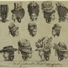 Twelve fashionable head-dresses of 1780