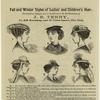 Fall and winter styles of ladies' and children's hats, sketched from samples now on exhibition at the establishments of J. R. Terry, no. 409 Broadway, and 19 Union Square, New York