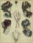 Women with hats and chemisettes, 19th century