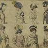 Women wearing hats and bonnets, ca. 1805