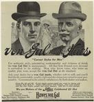 Von Gal made hats, "correct styles for men"