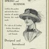 The Burgesser tailored and semi-dress hats for spring and summer