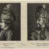 Helmet of a captain of dragoons ; Shako of a sapper of the Swiss guards; after Wille