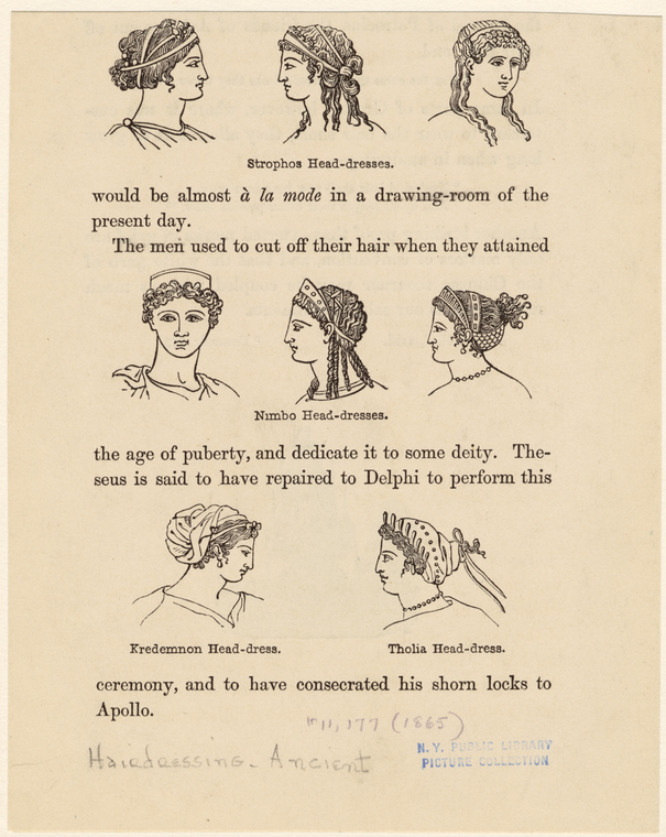 Strophos head-dresses ; Nimbo head-dresses ; Kredemnon head-dress ...