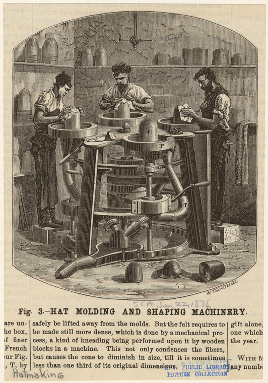 Hat molding and shaping machinery - NYPL Digital Collections